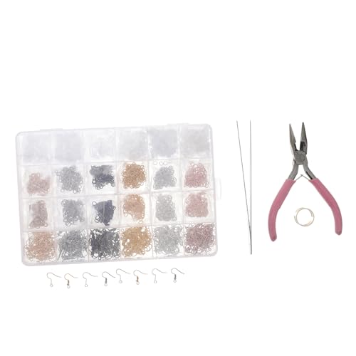 NUOBESTY Earring Making Set mit Ohrhaken Ohrstecker und Zubehör für DIY Schmuckherstellung Hochwertige Bastelmaterialien für Kreative Projekte für zu Weihnachten und Geburtstagen von NUOBESTY