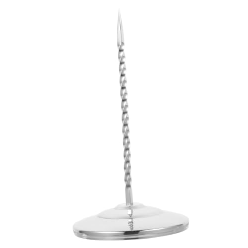 NUOBESTY Edelstahl Quittungshalter mit Stabilem Sockel Rostfrei und Bruchfest Praktischer Memo Bonspießer für Restaurant Büro und Küchenschreibtisch als Rezept Rechnungshalter von NUOBESTY