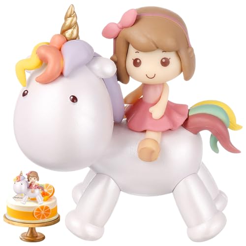 NUOBESTY Einhorn-Kuchenaufsatz Aus Polymer-Ton Kucheneinlage Dekoration Für Festival Geburtstagsparty Hochzeitsornament von NUOBESTY