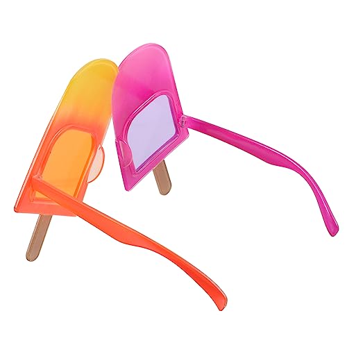 NUOBESTY Eiscreme Sonnenbrille Lustige Partybrille für Unvergessliche Feiern Bunte Accessoires für Fotos und Dekoration für Sommer Events und Geburtstagsfeiern von NUOBESTY
