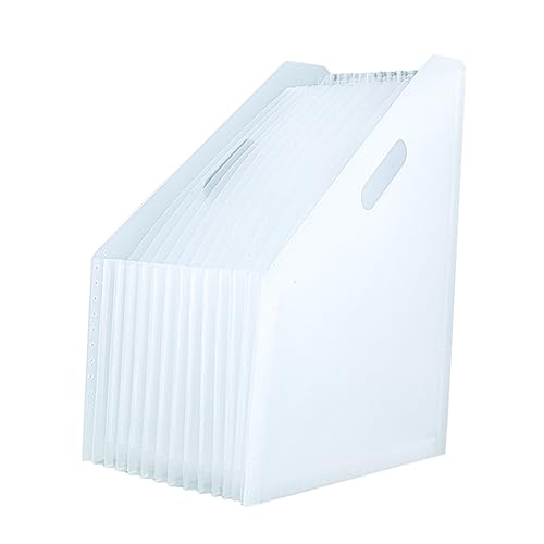 NUOBESTY Erweiterbarer Aktenordner mit Mehreren Fächern Transparenter Desktop Organizer für Dokumente für Büro und Zuhause Hält Alles Ordentlich und von NUOBESTY
