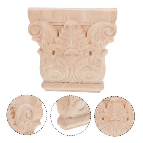 NUOBESTY Europäische Geschnitzte Holzsäule Dekorative Wandkonsole Eckverzierung für Wohnzimmer Home Corners Corbels Cabinet Decals Living Decoration NUOBESTY Europäische Geschnitzte Holzsäule Dekorative Wandkonsole Eckverzierung für Wohnzimmer Home Corners Corbels Cabinet Decals Living Decoration von NUOBESTY
