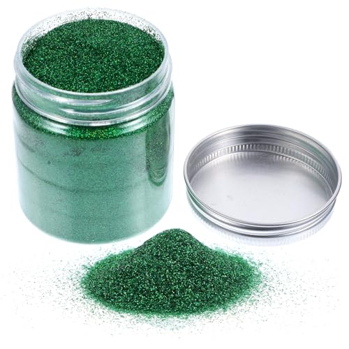 NUOBESTY Feines Grünes Glitzerpulver Flasche Ultra Feines Bastelglitter für Nagelkunst Epoxidharz DIY Nail Art und Dekoration Vielseitig Einsetzbar für Kreative Projekte von NUOBESTY