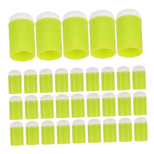 NUOBESTY Fingerfarben Schwamm Set für Kreative Malwerkzeuge für Kleinkinder Waschbar und Sicher Matcha Grün für Kreative Projekte und Malspaß von NUOBESTY