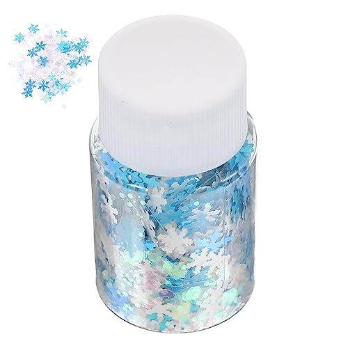 NUOBESTY Flaschen Diy Schneeflocken Sequins aus Epoxidharz Bunte Dekoration für Handyhüllen Bastelarbeiten Mischpackung mit Glitzernden Schneeflocken von NUOBESTY