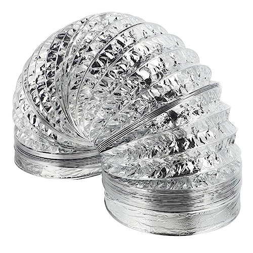 NUOBESTY Flexibles Luftkanalrohr Aluminiumfolie Biegbar Hitzebeständig für Abluft und Warmluftsysteme Küchenzubehör zur Effektiven Luftzirkulation NUOBESTY Flexibles Luftkanalrohr Aluminiumfolie Biegbar Hitzebeständig für Abluft und Warmluftsysteme Küchenzubehör zur Effektiven Luftzirkulation von NUOBESTY