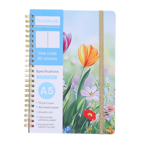 NUOBESTY Floral Notizbuch mit Linierten Dickes Tintenfestes Papier Langlebige Spiralbindung für Sanftes Umblättern Blütenmuster für Studierende Büro und Notizen NUOBESTY Floral Notizbuch mit Linierten Dickes Tintenfestes Papier Langlebige Spiralbindung für Sanftes Umblättern Blütenmuster für Studierende Büro und Notizen von NUOBESTY