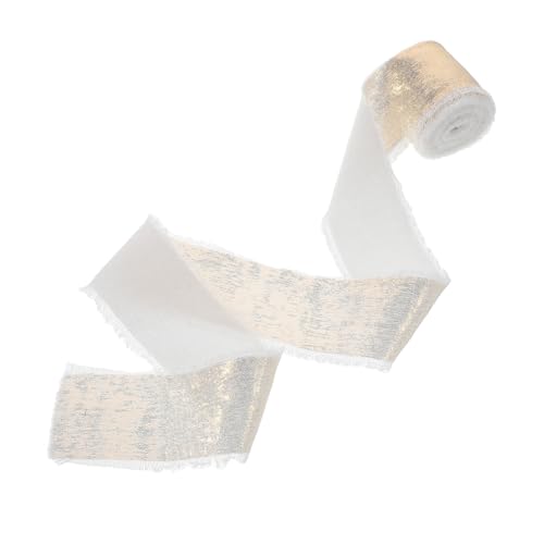 NUOBESTY Fransenbesetztes Chiffonband Gold Sanft Langlebig für Hochzeitssträuße Geschenkverpackung Einladungsschleifen Party Dekoration und Brautschmuck von NUOBESTY
