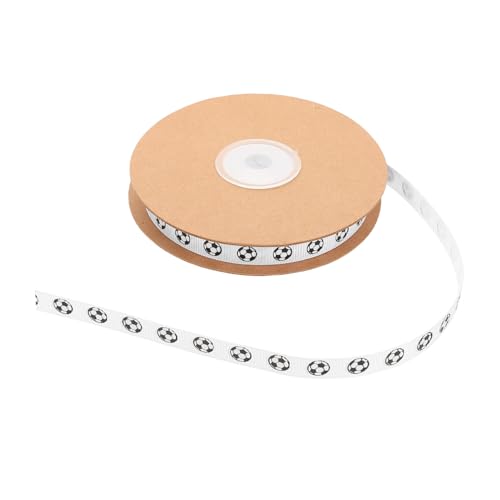 NUOBESTY Fußball Muster Geschenkband Yards Diy Bastelmaterial für Haarschleifen Präsentverpackungen Elastisches Strapazierfähiges Band für Sportpartys Hochzeiten von NUOBESTY