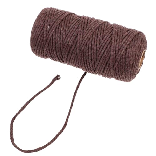 NUOBESTY Gartenschnur Pflanzschnur 1 Rolle 3mm Baumwoll Seil Kreativität Kreativekraft DIY Baumwollseil Verpackung Hochzeitsdeko Wandbehang Spitzenfaden Wickelseil Kunsthandwerk Schnur Baumwolle von NUOBESTY