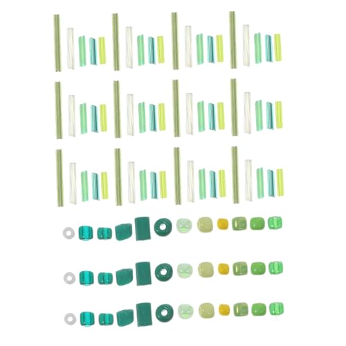 NUOBESTY Gemischte Perlen Kleine Bastelperlen Verschiedene Grüne Glasperlen DIY Schmuckzubehör Perlen Zur Armbandherstellung von NUOBESTY
