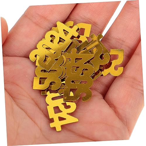 NUOBESTY Glänzendes Neujahrs Konfetti Gold Dekorative Tischdeko Streudeko für Party Scrapbooking und Basteln Sicheres Geruchloses Material für Festliche Atmosphäre von NUOBESTY