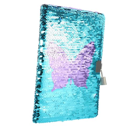 NUOBESTY Glitzer notizbuch mit Wendepailletten und Schloss Liniertes Tagebuch für Mädchen Kindgerechtes Schreibheft Dekoratives Sequin notizpad für Schule und Freizeit NUOBESTY Glitzer notizbuch mit Wendepailletten und Schloss Liniertes Tagebuch für Mädchen Kindgerechtes Schreibheft Dekoratives Sequin notizpad für Schule und Freizeit von NUOBESTY