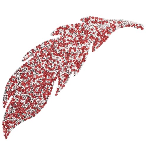 NUOBESTY Glitzernde Applikation mit Strasssteinen zum Aufbügeln Bling Patches für DIY Kleidung Reparatur Modische Aufnäher für Taschen Hüte und Accessoires Silberner Grund mit Rotem Strass NUOBESTY Glitzernde Applikation mit Strasssteinen zum Aufbügeln Bling Patches für DIY Kleidung Reparatur Modische Aufnäher für Taschen Hüte und Accessoires Silberner Grund mit Rotem Strass von NUOBESTY