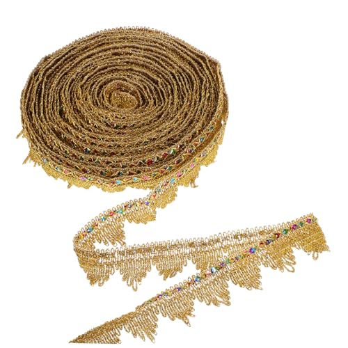 NUOBESTY Gold Metallic Lace Trim mit Pailletten Goldfarbene Spitzenborte Pet Langlebig Einfach Zuschneidbar für Diy Kleidung Blumensträuße Hochzeits und Feiertagsdekorationen NUOBESTY Gold Metallic Lace Trim mit Pailletten Goldfarbene Spitzenborte Pet Langlebig Einfach Zuschneidbar für Diy Kleidung Blumensträuße Hochzeits und Feiertagsdekorationen von NUOBESTY