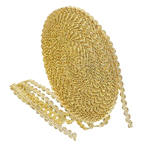 NUOBESTY Goldene Gimp-spitzenborte S-förmig Leichter Polyester-zopfbesatz für DIY Hochzeit Braut Applikationen Vielseitige Spitzenbordüre für Kleid Vorhang Dekoration NUOBESTY Goldene Gimp-spitzenborte S-förmig Leichter Polyester-zopfbesatz für DIY Hochzeit Braut Applikationen Vielseitige Spitzenbordüre für Kleid Vorhang Dekoration von NUOBESTY