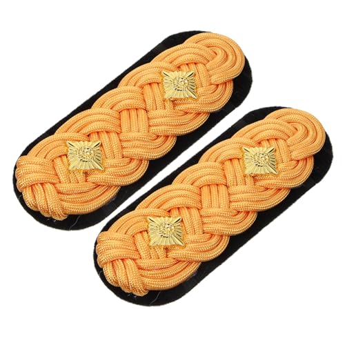NUOBESTY Goldene Kleine Gewebte Schulterabzeichen mit Sternen Vielseitige Uniform Schulterepauletten für Damen Langlebige Kleidung Accessoires zur Aufwertung von Sicherheitsuniformen und NUOBESTY Goldene Kleine Gewebte Schulterabzeichen mit Sternen Vielseitige Uniform Schulterepauletten für Damen Langlebige Kleidung Accessoires zur Aufwertung von Sicherheitsuniformen und von NUOBESTY