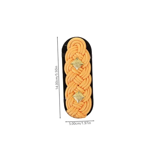NUOBESTY Goldene Kleine Gewebte Schulterabzeichen mit Sternmotiv Dekorative Uniform Epauletts für Security und Formelle Anlässe Strapazierfähige Vielseitige Schulterbroschen NUOBESTY Goldene Kleine Gewebte Schulterabzeichen mit Sternmotiv Dekorative Uniform Epauletts für Security und Formelle Anlässe Strapazierfähige Vielseitige Schulterbroschen von NUOBESTY