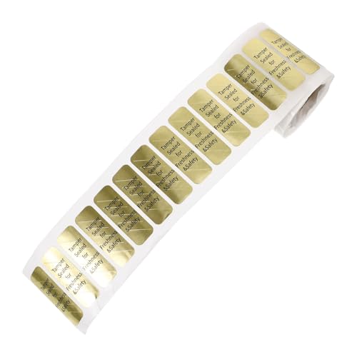 NUOBESTY Goldene Manipulationssichere Lebensmittelversiegelungsaufkleber pro Selbstklebende Dichtungsaufkleber für Frische Verpackung Vielseitig für Kuchenboxen Einfache Anwendung NUOBESTY Goldene Manipulationssichere Lebensmittelversiegelungsaufkleber pro Selbstklebende Dichtungsaufkleber für Frische Verpackung Vielseitig für Kuchenboxen Einfache Anwendung von NUOBESTY