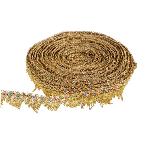 NUOBESTY Goldene Spitzenborte mit Pailletten Beständiges Zierband zum Nähen und Basteln Vielseitig für Diy Kleidung Blumensträuße und Festliche Dekorationen Eleganter für Kreative Projekte NUOBESTY Goldene Spitzenborte mit Pailletten Beständiges Zierband zum Nähen und Basteln Vielseitig für Diy Kleidung Blumensträuße und Festliche Dekorationen Eleganter für Kreative Projekte von NUOBESTY