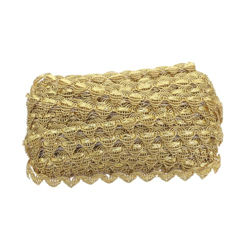 NUOBESTY Goldene Spitzenspitze Spitzenbesatz mit Blumenstickerei Verzierung Applikationsausstattung Stoffbesatz Brautschmuck Stickerei Blumenspitzenbesatz gezackter Besatz Polyestergarn NUOBESTY Goldene Spitzenspitze Spitzenbesatz mit Blumenstickerei Verzierung Applikationsausstattung Stoffbesatz Brautschmuck Stickerei Blumenspitzenbesatz gezackter Besatz Polyestergarn von NUOBESTY