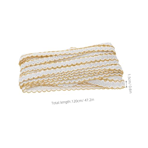 NUOBESTY Goldfarbener Doppelseitiger S Förmiger Wellen Spitzenbesatz Diy Bekleidungsbordüre für Kleidung Vorhänge Tischdecken Textur zum Nähen und Dekorieren NUOBESTY Goldfarbener Doppelseitiger S Förmiger Wellen Spitzenbesatz Diy Bekleidungsbordüre für Kleidung Vorhänge Tischdecken Textur zum Nähen und Dekorieren von NUOBESTY