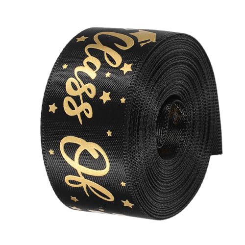 NUOBESTY Graduationsband Breit Yards Hitzetransferbedrucktes Polyesterband DIY Geschenkverpackungsband für Schulabschlussdeko Bastelband für Party Haaraccessoires und Deko von NUOBESTY