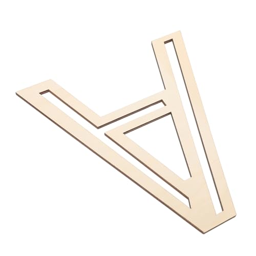 NUOBESTY Großer Holzbuchstabe A mit Künstlerischem Hohldesign Naturbelassenes Holz für Diy Wanddekoration Individualisierbares Holzornament für Haus Hochzeit Geburtstag und Partys von NUOBESTY