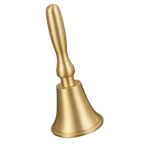 NUOBESTY Handglocke aus Hochwertigem Kupfer mit Griff Klare Klingel für Restaurant Schule Empfang Party Kleine Traditionelle Handklingel für Lauten Ruf und Sichere Alarmfunktion von NUOBESTY