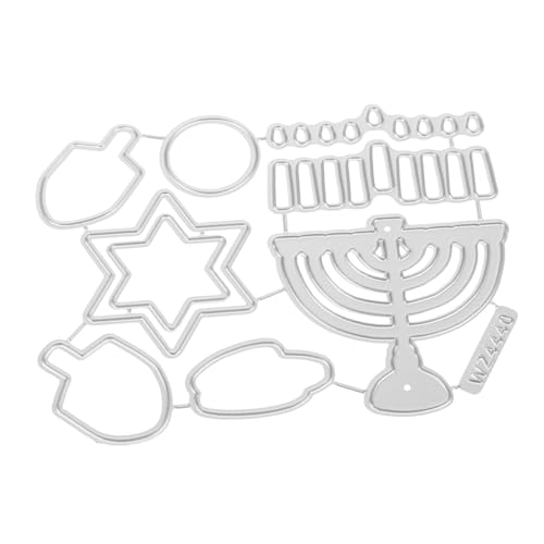 NUOBESTY Hanukkah Stanzform Hochkohlenstoffstahl für Diy Papierhandwerk für Kartenherstellung Scrapbooking und Dekoration von Feierlichkeiten zur Lichterfest Party NUOBESTY Hanukkah Stanzform Hochkohlenstoffstahl für Diy Papierhandwerk für Kartenherstellung Scrapbooking und Dekoration von Feierlichkeiten zur Lichterfest Party von NUOBESTY
