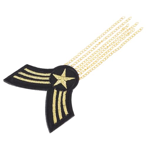 NUOBESTY Herren Schulterklappe mit Langlebiger Metallnadel Mehrschichtige Englische Quasten epauletten Robustes Schulterabzeichen mit Pin Modisches Accessoire für Kostüme und Jacken von NUOBESTY