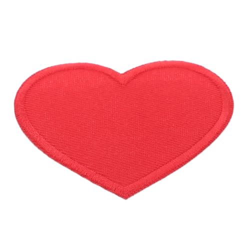 NUOBESTY Herzförmige Bügelaufnäher Bestickt Eleganter Herz Patch zum Aufbügeln Vielseitig für Kleidung Taschen Hüte Diy Dekoration Modische Applikation für Jacken und Jeans von NUOBESTY