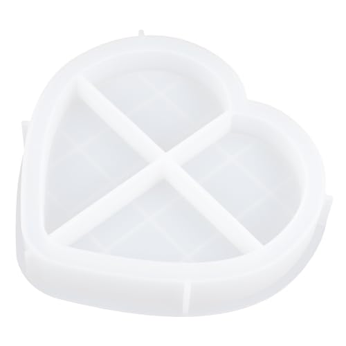 NUOBESTY Herzförmige Silikonform für DIY Dekotablett Flexible Langlebige Epoxidharz Gießform Wiederverwendbar Vielseitig für Schmuck und Bastelbedarf als Geschenk für Kreative von NUOBESTY