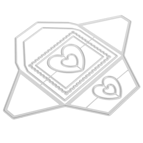 NUOBESTY Hintergrundrahmen Metall Stanzformen für Kartenherstellung Vielseitige Schneidvorlagen für Scrapbooking DIY Alben Umschläge Präzise Muster für Dünne Papiere und Metall von NUOBESTY