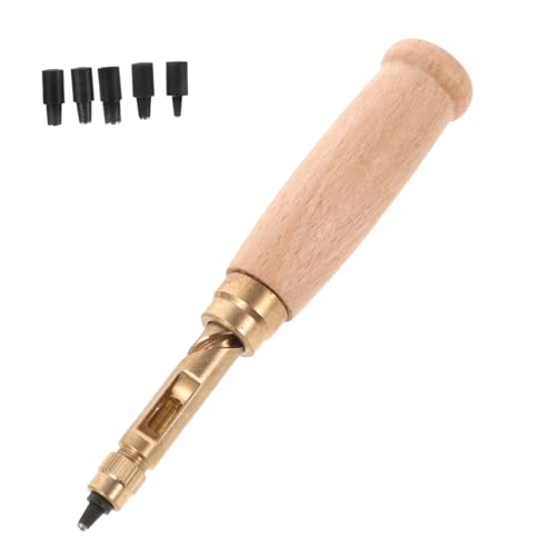 NUOBESTY Hochwertiger Leder Stanzer aus Edelstahl Mehrköpfiger Gürtel Lochstanzer für DIY Lederhandwerk Robust Verschleißfest und Einfach mit Hammer zu Bedienen von NUOBESTY
