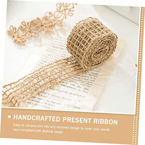NUOBESTY Hohlgewebtes Juteband mit Draht Dekoratives Verpackungsband Vintage Jute Spitzenband Robustes DIY Bastelband für Garten Party und Geschenkdekoration NUOBESTY Hohlgewebtes Juteband mit Draht Dekoratives Verpackungsband Vintage Jute Spitzenband Robustes DIY Bastelband für Garten Party und Geschenkdekoration von NUOBESTY