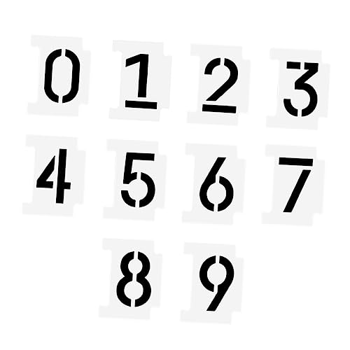 NUOBESTY Hollow Number Drawing Stencils Teiliges Diy Malvorlagen für Kreative Projekte Wiederverwendbar für Wände Türen und Mehr von NUOBESTY