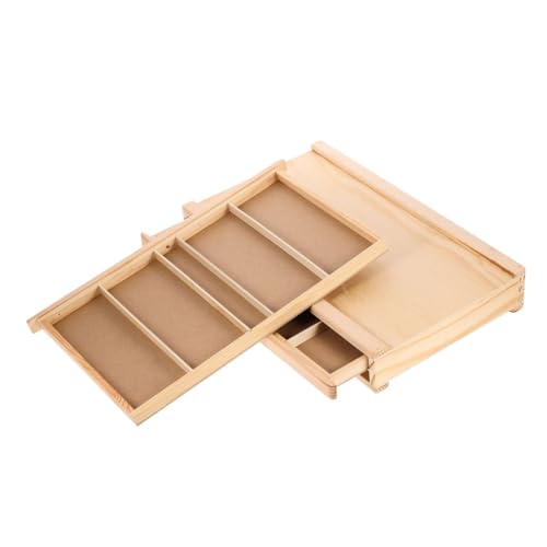 NUOBESTY Holz Bleistiftbox mit Doppelten Aufbewahrungsbox für Künstlerbedarf Holzbox für Farben und Pinsel für Outdoor Aktivitäten Kompakt und Praktisch NUOBESTY Holz Bleistiftbox mit Doppelten Aufbewahrungsbox für Künstlerbedarf Holzbox für Farben und Pinsel für Outdoor Aktivitäten Kompakt und Praktisch von NUOBESTY