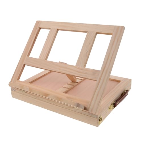 NUOBESTY Holz Easel mit Schublade Tragbarer Tisch Easel für Zeichnungen und Malerei für Outdoor Skizzieren und Büroarbeiten Praktische Aufbewahrung für Pinsel und Farben NUOBESTY Holz Easel mit Schublade Tragbarer Tisch Easel für Zeichnungen und Malerei für Outdoor Skizzieren und Büroarbeiten Praktische Aufbewahrung für Pinsel und Farben von NUOBESTY