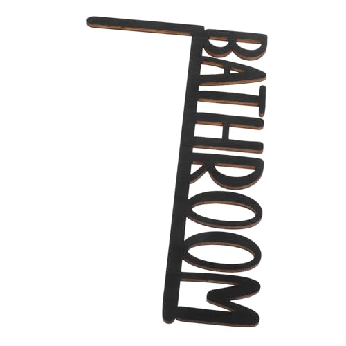 NUOBESTY Holz Türschild Badezimmer Deko Lustige Buchstaben Plaque für Wc Vielseitig Einsetzbar DIY Gestaltung Installieren für Modernen und Rustikalen Stil von NUOBESTY