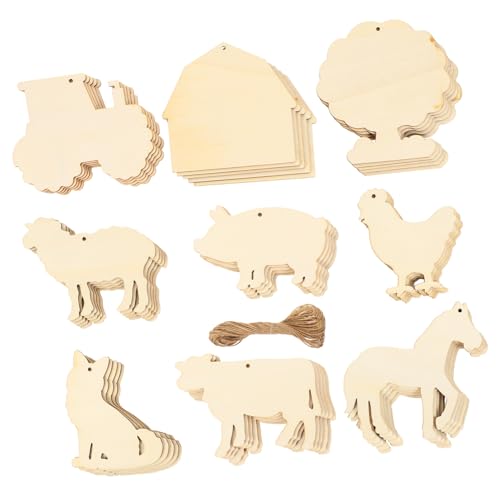 NUOBESTY Holzscheiben Für Jungen Und 45 Stück Unfertige Ausschnitte Bauernhof-themen- NUOBESTY Holzscheiben Für Jungen Und 45 Stück Unfertige Ausschnitte Bauernhof-themen- von NUOBESTY