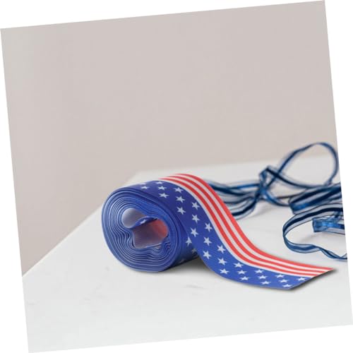 NUOBESTY Independence Day Geschenkband aus Breit Bedrucktes Bastelband für Geschenkverpackung und Patriotische Dekoration Geeignet für DIY Schleifen und Tischdeko von NUOBESTY