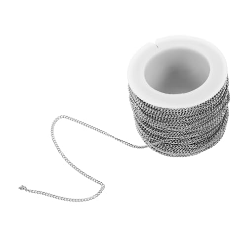 NUOBESTY Kettenzubehör Schmuck Panzerkette Metall Quaste Gliederkette Perlenkette Ankerkette Ketten Für Anhänger Anhängerkette Dekokette Unverschweißtes Kettenglied Silber Edelstahl NUOBESTY Kettenzubehör Schmuck Panzerkette Metall Quaste Gliederkette Perlenkette Ankerkette Ketten Für Anhänger Anhängerkette Dekokette Unverschweißtes Kettenglied Silber Edelstahl von NUOBESTY