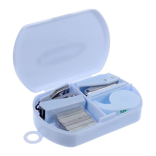 NUOBESTY Kreatives Bastelwerkzeug für Scrapbooking Multifunktionale Box mit Heftzange Locher und Klebebandabroller Blau und Tragbar für Schule Büro und Diy Projekte NUOBESTY Kreatives Bastelwerkzeug für Scrapbooking Multifunktionale Box mit Heftzange Locher und Klebebandabroller Blau und Tragbar für Schule Büro und Diy Projekte von NUOBESTY