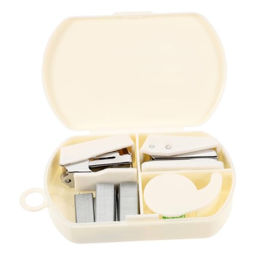 NUOBESTY Kreatives Werkzeugset für Scrapbooking Multifunktionales Handwerkzeug Kit mit Heftgerät Klebebandspender und Praktischer Aufbewahrung Weiß für Büro und Reisen NUOBESTY Kreatives Werkzeugset für Scrapbooking Multifunktionales Handwerkzeug Kit mit Heftgerät Klebebandspender und Praktischer Aufbewahrung Weiß für Büro und Reisen von NUOBESTY
