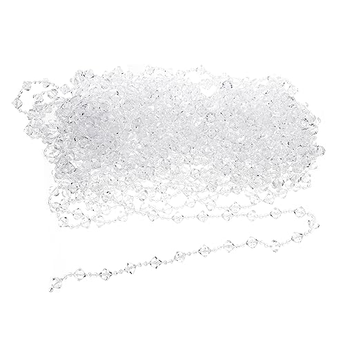NUOBESTY Kristallperlen Perlenkette Facettiert Transparent Acryl Schmuck Basteln Hochzeit Dekoration Langlebig Funkelnd Vielseitig für DIY Ladengeschäft von NUOBESTY