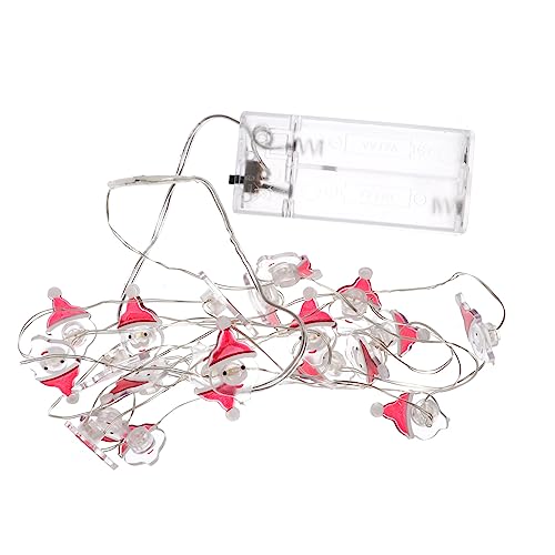 NUOBESTY LED Weihnachtsmann Form Lichterkette mit Warmweißen Lichtern Dekorative Lichter für Weihnachten Party und Hochzeiten Batteriebetrieben nicht Enthalten von NUOBESTY