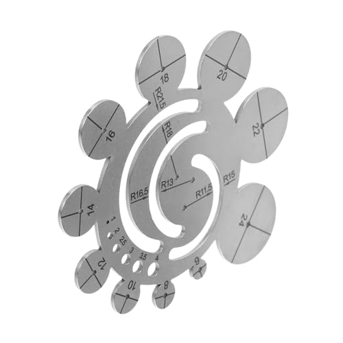 NUOBESTY Leder Schneidevorlage Rundlineal Präzises Schneidewerkzeug für Diy Lederprojekte Metallschablone mit Klaren Maßangaben Robustes Handwerkszeug für Kreative Arbeiten von NUOBESTY