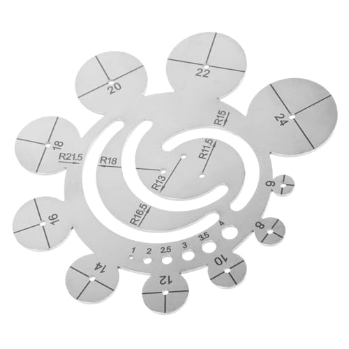NUOBESTY Lederschablone für Präzises Schneiden Metalllineal für DIY Lederhandwerk Multifunktionale Vorlage für Leder und Stoffarbeiten für Verschiedene Materialien von NUOBESTY