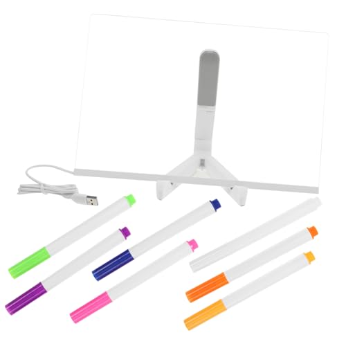 NUOBESTY Leuchtendes LED Schreibtafel Abwischbare Maltafel für Diy Kunst und Notizen Tragbar mit Bunten Stiften für Zuhause Schule und Märkte NUOBESTY Leuchtendes LED Schreibtafel Abwischbare Maltafel für Diy Kunst und Notizen Tragbar mit Bunten Stiften für Zuhause Schule und Märkte von NUOBESTY
